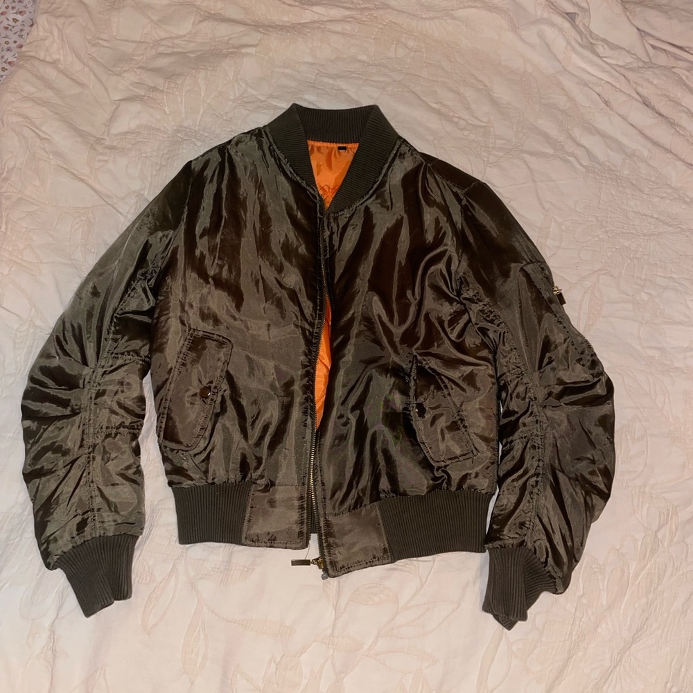 Green bomber jacket